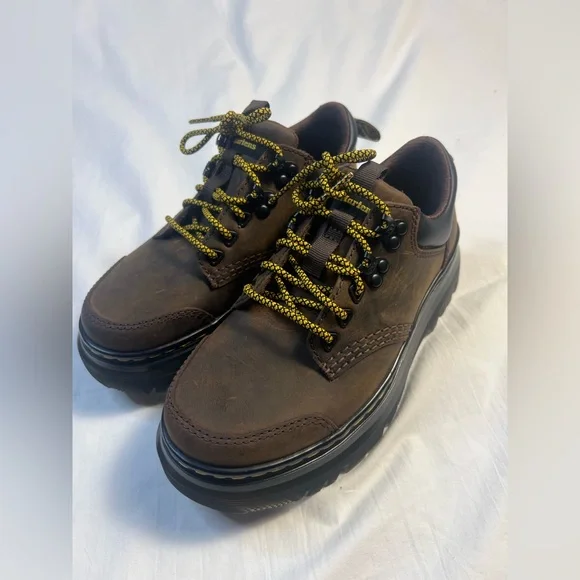Dr. Martens Tarik Lo Leather Utility Shoes Dark Brown Size 6 Ladies 5 Men NWOB - Picture 1 of 13